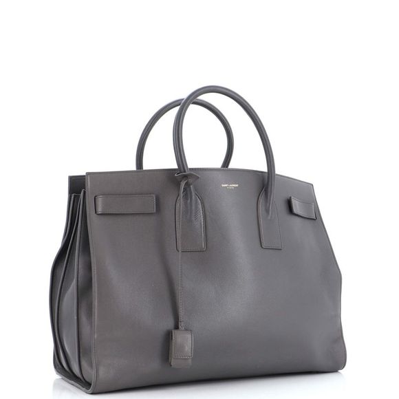 Saint Laurent Sac de Jour Bag Leather Large Gray - Picture 2 of 11